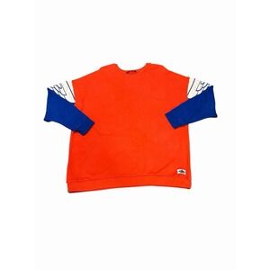 Vintage Air Jordan Mens Flight‎ Jumpman Sweatshirt Long Sleeve Blue Orange XXL